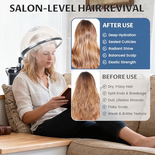 Hair Steamer 2 in 1 Face Steamer,Ozone Facial Steamer, Portable Tabletop Steamer Moisturizing Hydration Suitable for Home and Salon Personal Care