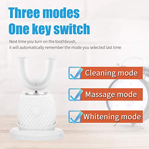 Ultrasonic Toothbrush for Adult Automatic Toothbrush 30'' Automatic Timer Wireless Charging Washable Travel Home Dual-use