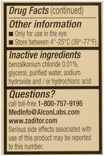 Zaditor Antihistamine Eye Drops, 5-mL