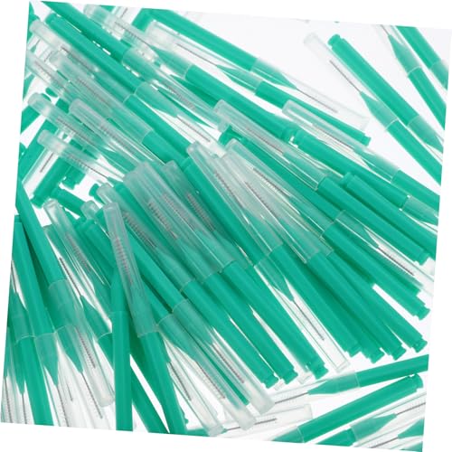 100pcs Interdental Cleaning Brushes Soft Bristled Dental Picks for Plaque Removal Gentle Gums for Braces and Dental Devices Portable Flosser Head