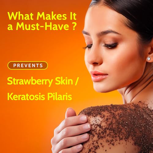 Chemist at Play Exfoliating Body Scrub For Removing Tan & Dead Skin Cells | Rough & Bumpy Skin, Tanned & Pigmented Skin | For Smooth, Soft & Bright Skin | Natural AHAs | Coffee 2.6 fl oz.