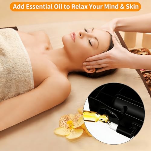 Professional Facial Steamer, Hot Mist Spray, Vaporizador Facial Steamer for Esthetician, Height Adjustable, SPA at Home, Black