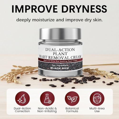 KeraErase Dual-Action Renewal Cream, Black and White Rice Soothing Repair cream, Natural Body Serum Suitable for All Skin Types. 2pcs