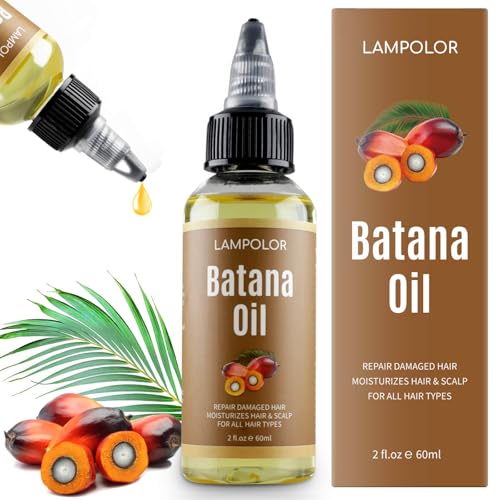 RAW Batana Oil for Hair Growth, Dr Sebi Organic Unrefined Batana Oil from Honduran, 100% Pure & Natural Hair Growth for Thicker & Stronger Hair - 2 FL OZ - 60Ml - 1Pack