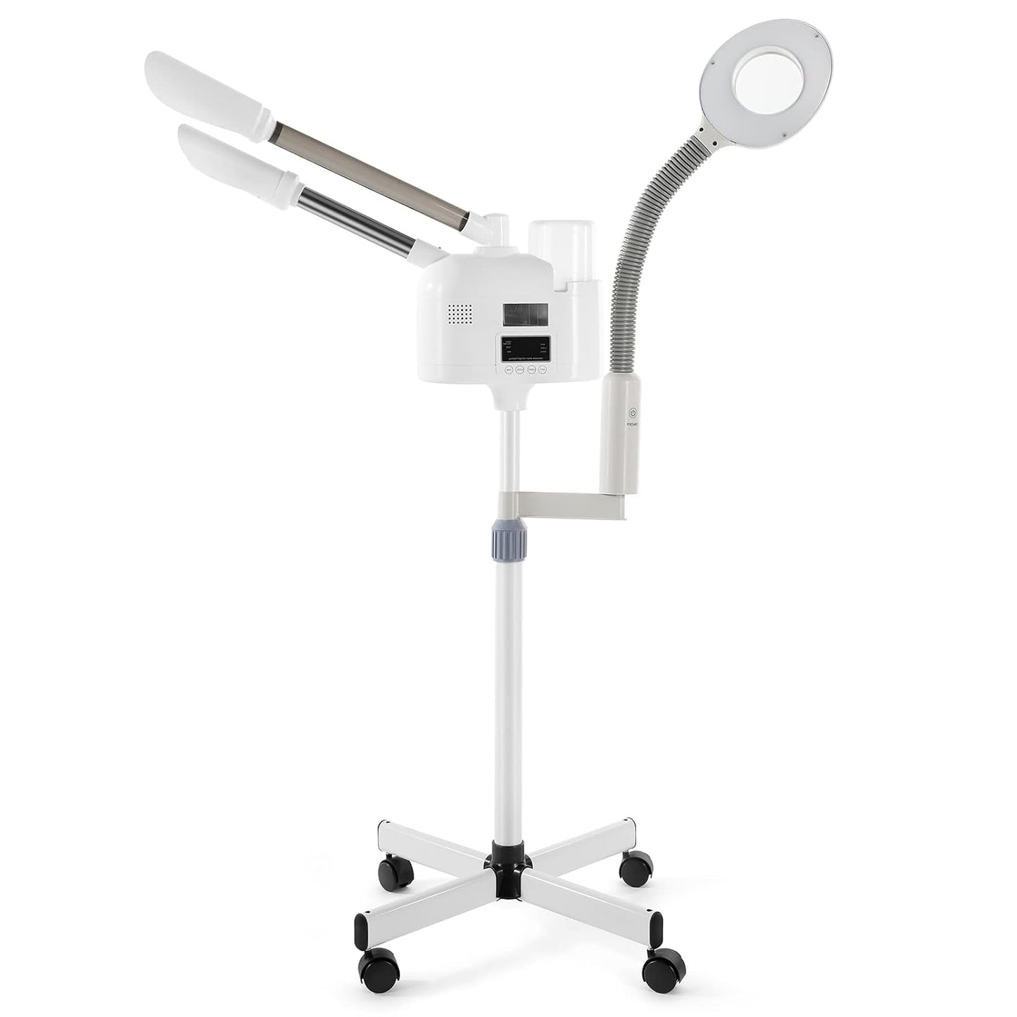 Professional Facial Steamer 3 in 1 Steamer for Face with Hot & Cold Nozzle 5X LED Magnifying Lamp Facial Steamer for Esthetician Beauty Face Equipment Use at Home or Salon