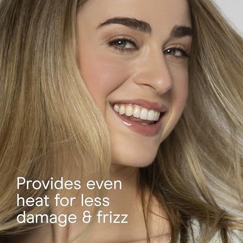 Conair Double Ceramic 3-in-1 Hot Air Brush, Interchangeable Attachments: 1¼-Inch Thermal Brush, ¾-Inch Boar and Nylon Bristle Brush, and Concentrator, Voluminous Curls & Straight Styles, White