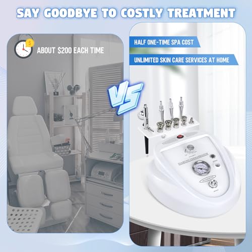 Upgraded 2 IN1 Diamond Microdermabrasion Machine, Beauty Star Professional Diamond Dermabrasion Facial Devices System at Home, Face Pore Cleansing Tool(65-68cmHg Vcuum Suction)