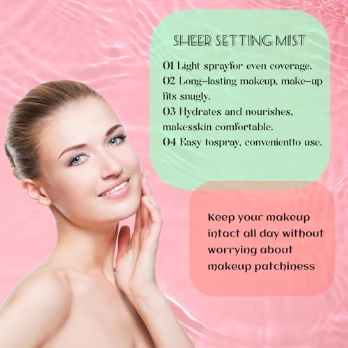 Earia Setting Spray for Face & Body - Sheer Sunscreen Mist SPF 50, Makeup-Friendly Setting Mist with Hydrating Glow & Non-Greasy for Radiant (2)
