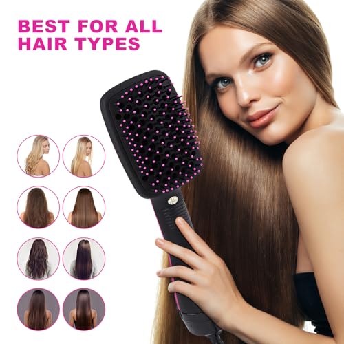 2 in 1 Hair Dryer & Styler, One Step Hair Dryer Brush Straightener, Negative Ion Electric Hot Air Blow Dryer Comb