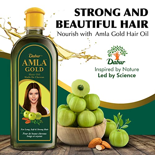 Vatika Naturals Amla Hair Oil – Nourishing Herbal Hair Oil for Stronger, Thicker & Shinier Hair – Enriched with Amla Extracts to Reduce Hair Fall, Strengthen Roots & Promote Healthy Growth – 300ml