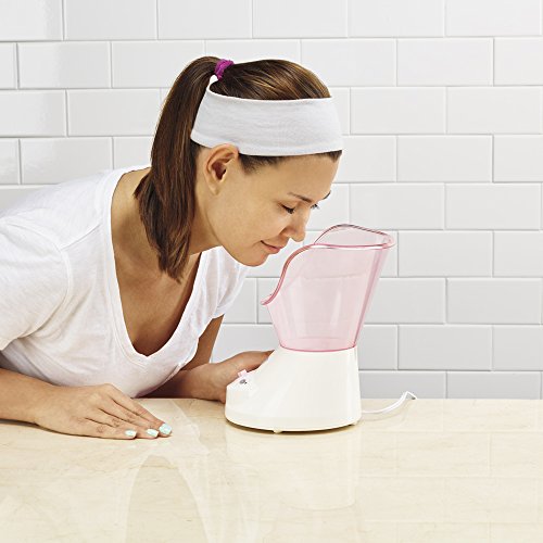 True Glow by Conair Moisturizing Mist Facial Sauna System; Pink / Cream