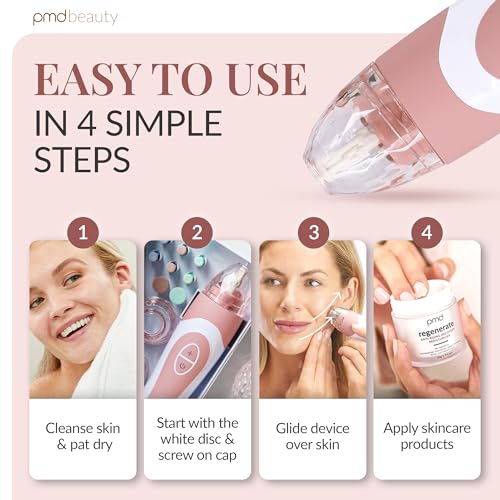 PMD Beauty Personal Microderm Elite Pro - At-Home Use, Facial Exfoliator Tool, Microdermabrasion Machine Kit for Face and Body Skincare