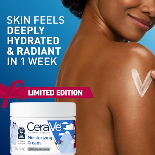 CeraVe Après Ski Moisturizing Cream, Body and Face Moisturizer for Dry Skin, Hyaluronic Acid and Ceramides, Daily Moisturizer, Oil-Free, Fragrance Free, Non-Comedogenic, Limited Edition, 12 Ounce