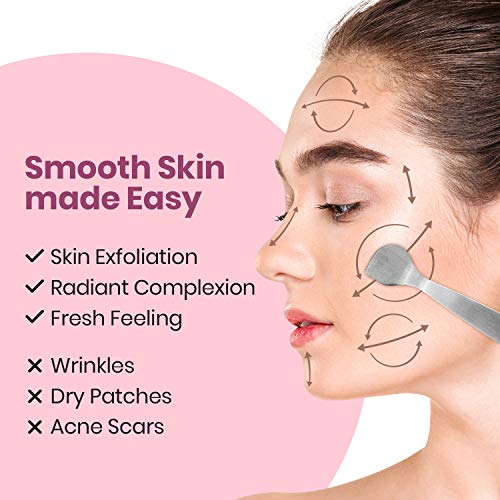 Lindo Beauty Buffer - Microdermabrasion Tool, Diamond Infused, Embedded Silicone Lip Scrubber, for Smooth Skin, Radiant Complexion, Travel Pouch Included (Beauty Buffer)