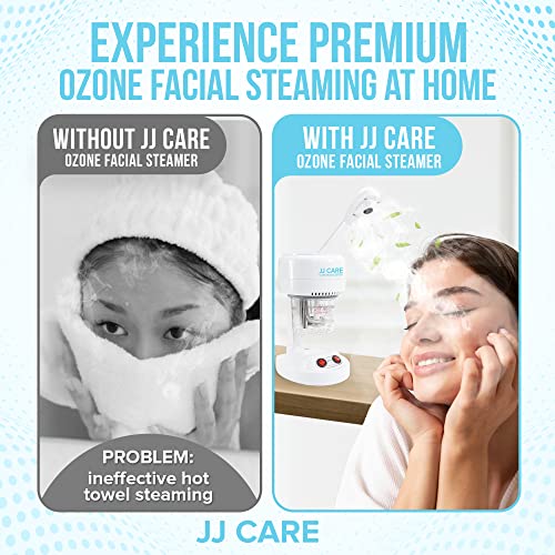 JJ CARE Ozone Facial Steamer Tabletop with Rotating Spray Head at 360 Degrees and Auto Shut Off Feature - Portable for Facial Deep Cleaning & Vaporizer