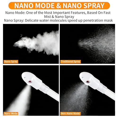 Facial Steamer Nano Ionic Face Steamer with Extendable Arm, Portable Facial Steamer, Rotating Nozzle Esthetician Vapor Face Steamer