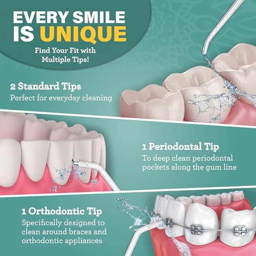 GuruNanda Water Dental Flosser 2.0 XL – 380ML Large Tank, 4 Flossing Modes, Cordless & Portable with Smart Timer for Deep Cleaning & Happy Gums - White