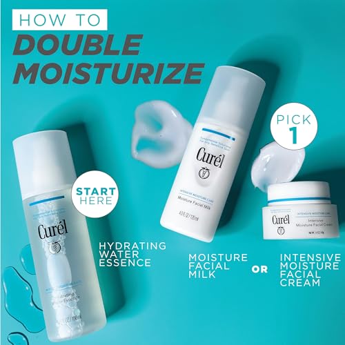 Curel Japanese Skin Care Hydrating Water Essence Toner, Water Based Face Moisturizer for Dry Skin, Serum for Face, 5 Oz