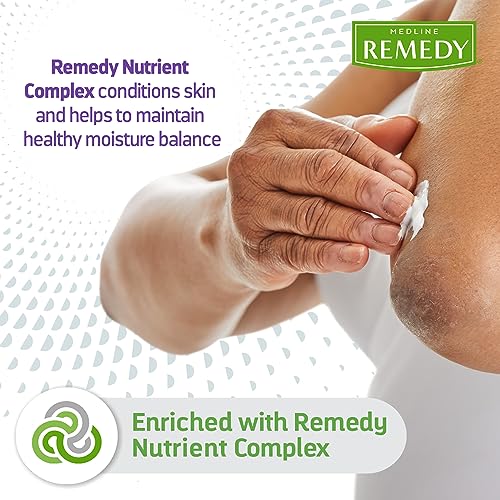 Medline Remedy Phytoplex Nourishing Skin Cream, Unscented Skin Moisturizer, Paraben Free Body Lotion, 16 Fl Oz