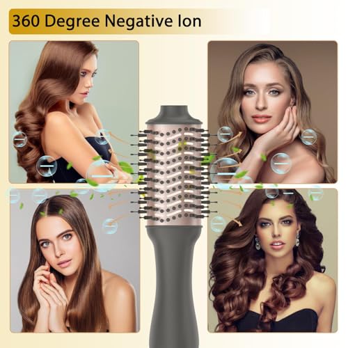 Nicebay Hair Dryer Brush, Hot Tools Blow Dryer Brush for Women, One Step Blowout Brush with Display Screen, Oval Ceramic Barrel, Negative Ion