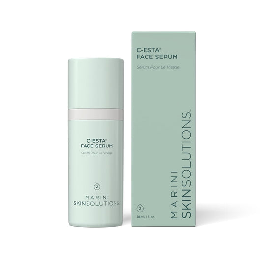 Marini SkinSolutions C-ESTA Face Serum - Lifts, Firms & Protects with Vitamin C, DMAE & Hyaluronic Acid - All Skin Types - Made in the USA - 1 fl oz