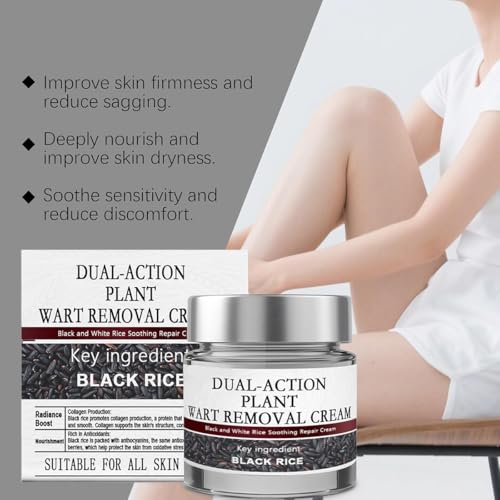 KeraErase Dual-Action Renewal Cream, Black and White Rice Soothing Repair cream, Natural Body Serum Suitable for All Skin Types. 2pcs