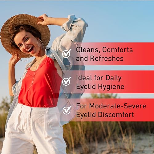 OCuSOFT Lid Scrub PLUS 35 - Pre-Moistened Leave-On Eyelid Wipes for Moderate to Severe Conditions - Moisturizing Eyelid Cleanser for Maximum Relief - 35 Count