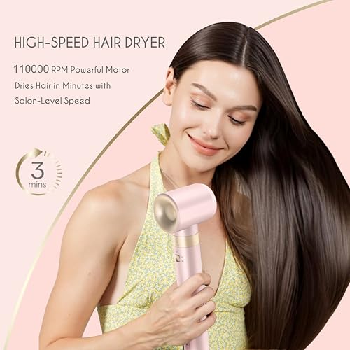 5 in 1 Ionic Hot Air Styler, 1400W Powerful Hair Dryer Brush, Auto-Wrap Curlers, Paddle Brush for Fast Drying, Volumizing with Travel & Storage Bag