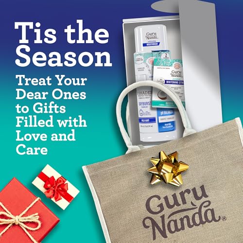 GuruNanda Whitening Wonder Duo, Dual Barrel Oxyburst Whitening Mouthwash 20 Oz & Teeth Whitening Strips with No Slip, Dry Strip Tech, 7 Day Treatments