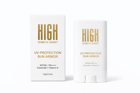 Sun Armor SPF 50 Facial Sunscreen Stick | Broad-Spectrum UVA & UVB Protection | Invisible Finish, Easy Touch-Ups | Vitamin E + Ceramides for Firm, Smooth Skin | Travel-Friendly SPF, HCA