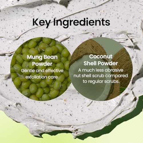beplain Mung Bean Pore Clay mask (4.05 fl oz /120ml) | Fragrance-Free | Wash Off Mask for Blackhead & Whitehead Care | Quick 3 Minute to Gently Cleanse, Exfoliate and Tighten Pores | Korean Skincare
