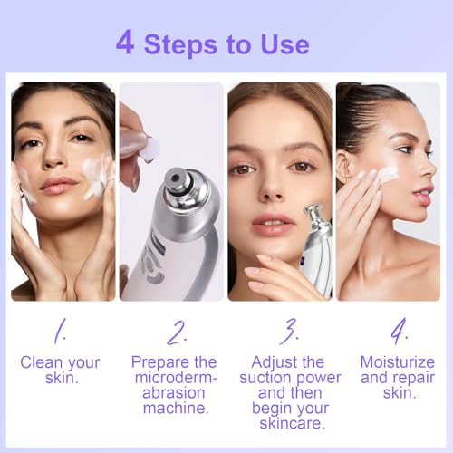 Diamond Professional Microdermabrasion Machine, Portable Dermabrasion Crystal for Facial Skin Care Tool,Face Blackhead Remover Devices Kit,Home Use Microderm Equipment for Women Men