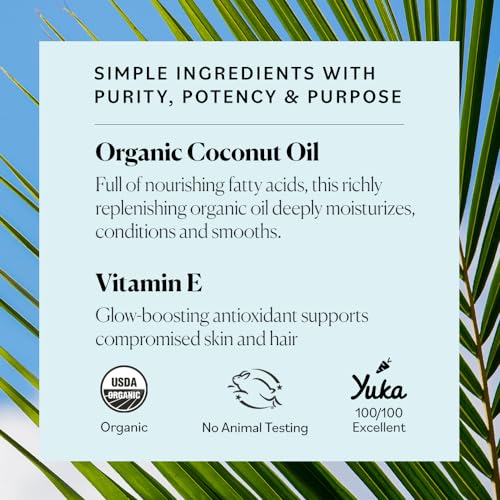 Sky Organics - Organic Coconut Oil & Vitamin E, 16.9 fl oz - Skin & Hair Ultra-Hydrating Oil - Fatty Acids & Antioxidants - Natural, Vegan & Cruelty Free - Skin Care & Hair Care