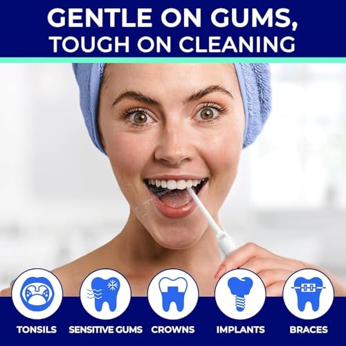 ORAVIX Dental Water Flosser, Tonsil Stone Remover, Gentle Oral Irrigator for Sensitive Teeth and Gums, Kids Manual Water Flosser, No Electricity or Batteries