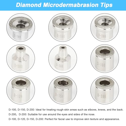 3 in 1 Diamond Microdermabrasion Machine, Professional Beauty Facial Care Equipment Microdermabrasion Device with Vacuum Spray Skin Care for Salon Personal Home Use,108a