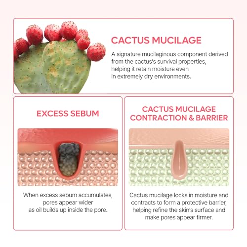 Dr.Melaxin Cactox Pore Dual Capsule Cream – Pore Minimizing Hydrating Face Cream with Cactus Extract, PDRN & Vegan Collagen for Firmness & Skin Repair