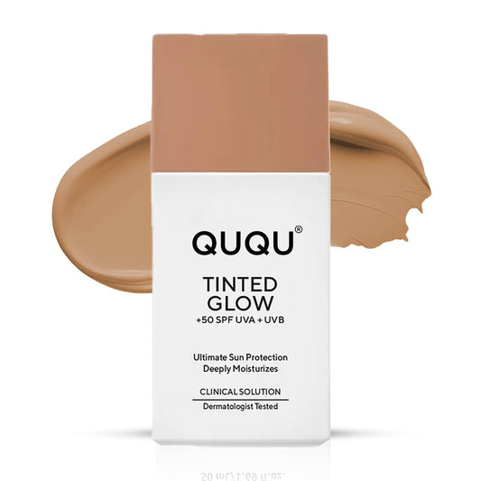 QUQU Daily tinted Sunscreen SPF 50 - Airy-Light tinted mineral Moisturizer with Zinc Oxide Broad Spectrum SPF 50 Protection, Lightweight Makeup Finish, Hydrating Skin Care, FSA-Friendly Size #210