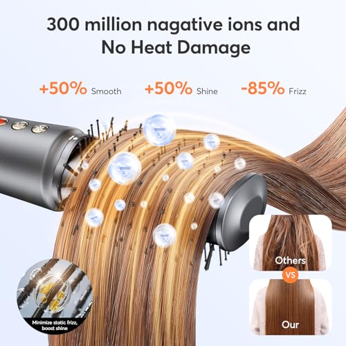 5 in 1 Hot Air Styler Wrap for Women - High-Speed Frizz-Free Hair Dryer Brush, Ion Fast Drying Auto Wrap Cruler, No Heat Damage Air Styler Wrap - Curl, Volumize, Straighten, Gift Idea