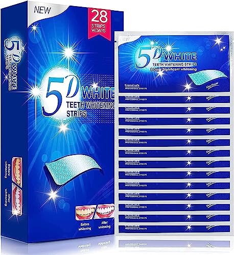 Teeth Whitening Strips, 28 Pcs Whitening Strips for Teeth Sensitive, Effective and Safe Whiting Stripes Reduced Sensitivity White-Strips, Helps Remove Smoking/Coffee/Soda/Wine Stain (14 Treatments)