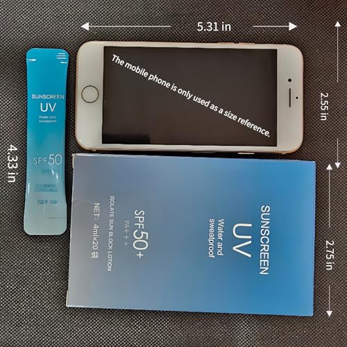 20PCS Mini Sunscreen with Hyaluronic Acid, SPF50+ PA+++ Travel Size Sunscreen Bulk (4ml Each), Lightweight & Non-Greasy & Hydrating, Waterproof Face & Body Sunscreen for Outdoor, Vacation, Daily Use