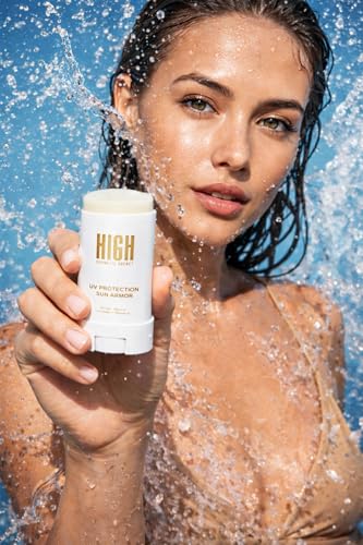 Sun Armor SPF 50 Facial Sunscreen Stick | Broad-Spectrum UVA & UVB Protection | Invisible Finish, Easy Touch-Ups | Vitamin E + Ceramides for Firm, Smooth Skin | Travel-Friendly SPF, HCA