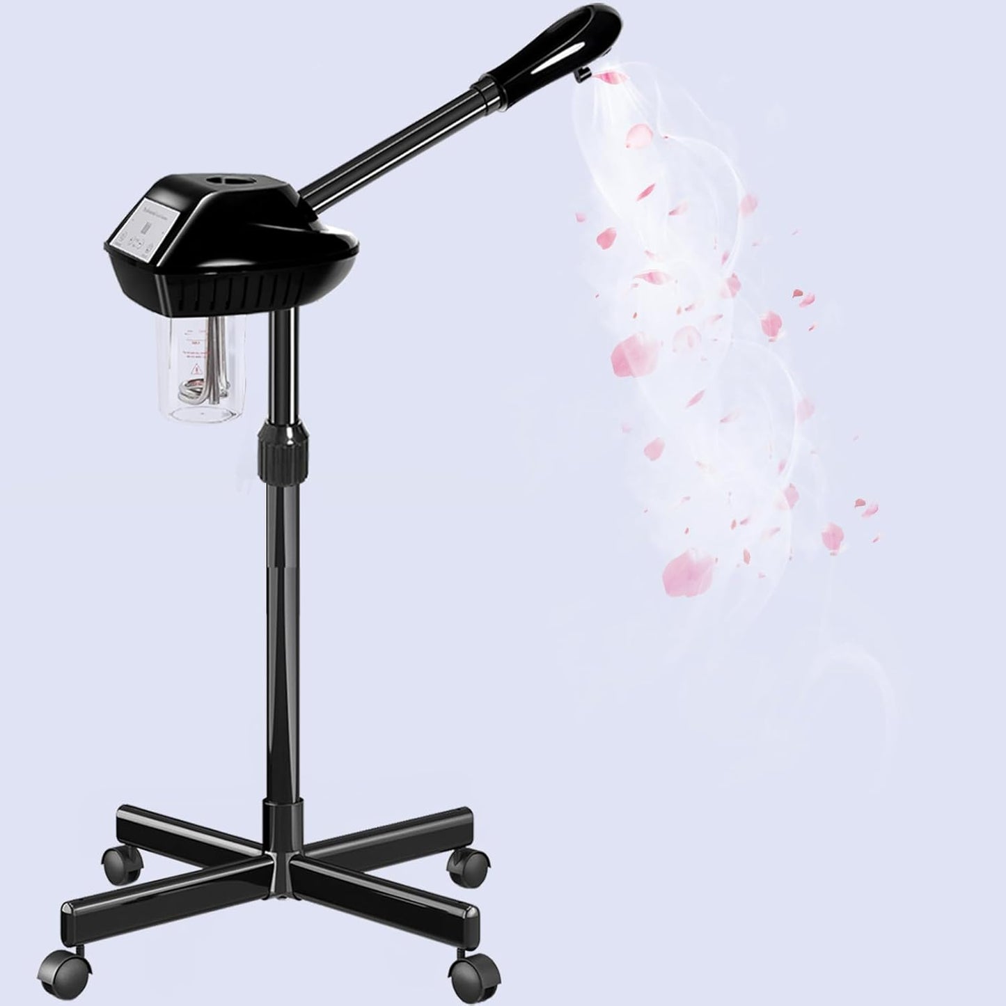 Professional Facial Steamer, Facial Steamer on Wheels with Timer Function, Ozone Face Steamer for Spa, Salon and at Home Use