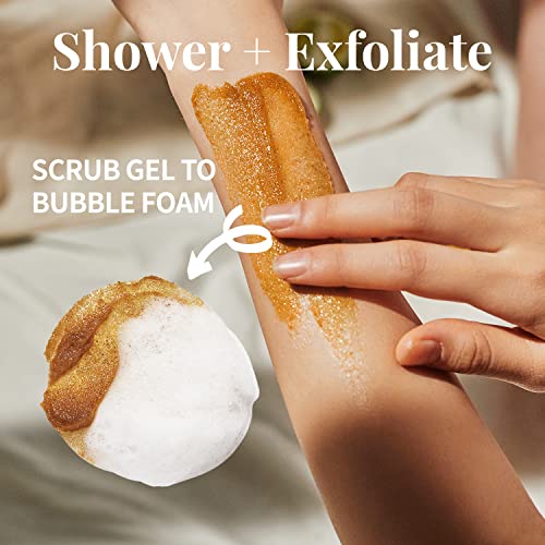 PLU Original Korean Walnut Body Scrub Polish - White Musk - Exfoliating & Hydrating Glow for Smooth, Radiant Skin Texture - Soft Musk Scent, 6.76 oz.