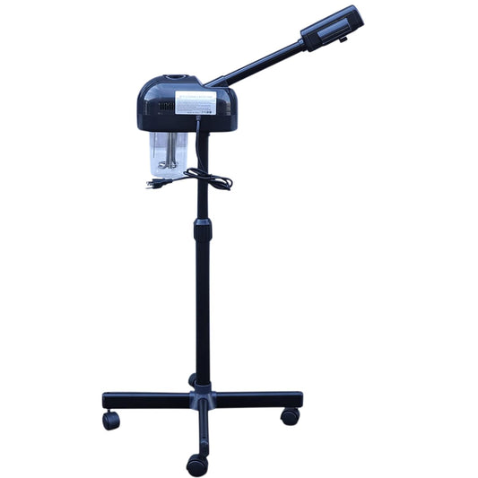 Pro 2 in 1 Facial Steamer with Ozone - Mobile Standing Spa Equipment for Deep Skin Care & Cleansing - Large Capacity (0.2 Gallon) with 360° Rotation - Ideal for Salons and Home Use.