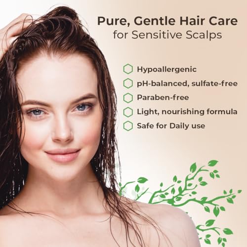 Wild Naturals Eczema & Psoriasis Shampoo – Anti-Dandruff Relief for Dry, Itchy Scalp – Hypoallergenic, Fragrance-Free Formula for Sensitive Scalp