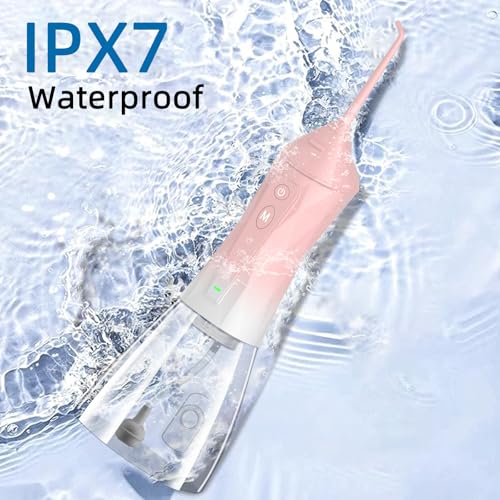 Water flosser+Electric Toothbrush Combination Set -5-Speed Sonic Electric Toothbrush, 4-Speed Portable Water flosser, Super Waterproof, a Great Gift for Friends (Pink)
