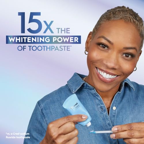 Crest Whitening Emulsions Leave-on Teeth Whitening Gel Kit With LED Accelerator Light, 0.63 Oz
