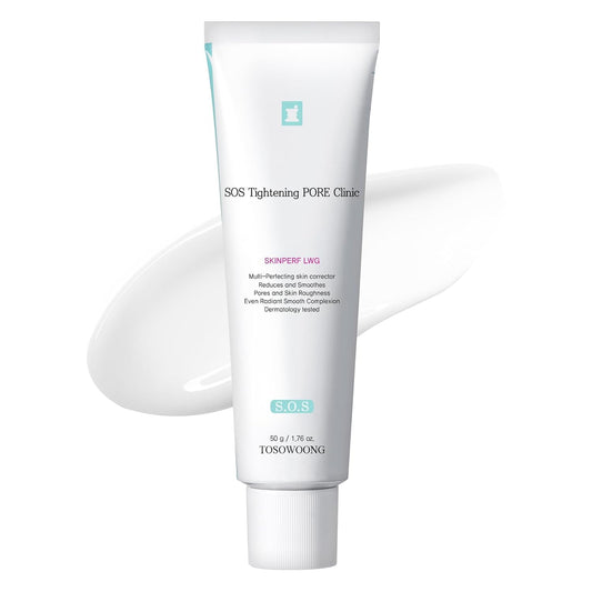 TOSOWOONG Pore Refiner Cream, Pore Minimizer with AHA - Glycolic Acid and Lactic Acid, Oil Control Face Moisturizer for Oily Skin, Texture Smoothing for Fine Lines, Korean Skincare, 50g / 1.76 oz.