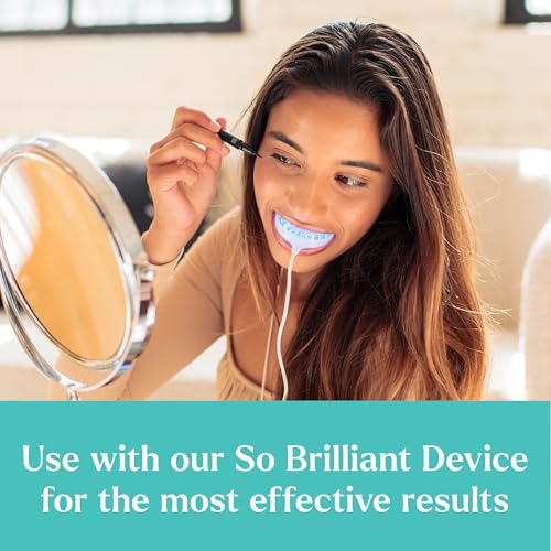 GLO Science Teeth Whitening Gel Pods – Safe, Effective Whitener with Silicon Brush, 6% Hydrogen Peroxide – Fastest Way to Whiter Teeth, Sensitivity Free – Mint Flavor (Pack of 5)