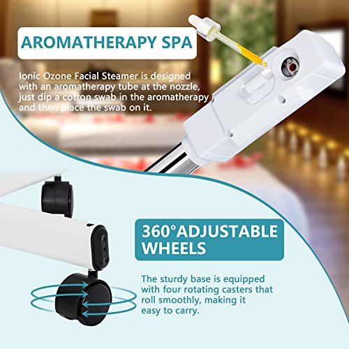 Nova Microdermabrasion Professional 2 in 1 Facial Steamer for Face Deep Cleaning Ozone Face Steamer with 5X Magnifying Lamp Hot Mist Function for Salon Spa Home Beauty Equipment